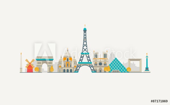 Bild på Paris abstract skyline
